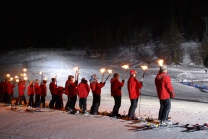 Descente à ski aux flambeaux - avec fondue dans le Valais