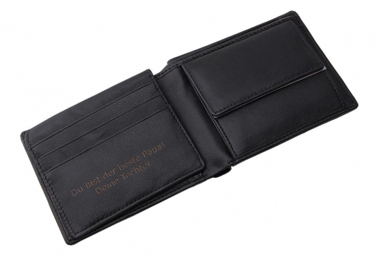 Leder Portemonnaie inkl. RFID-Schutz - mit Lasergravur 1 [article_picture_small]