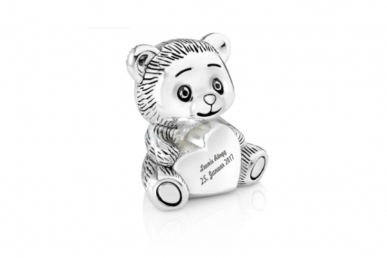 Baby Bärspardose - personalisierbar, versilbert  [article_picture_small]
