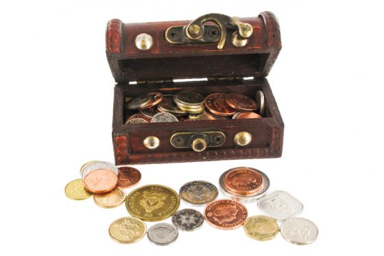 Schatzkiste mit Gravur - 50 Original-Münzen  1 [article_picture_small]